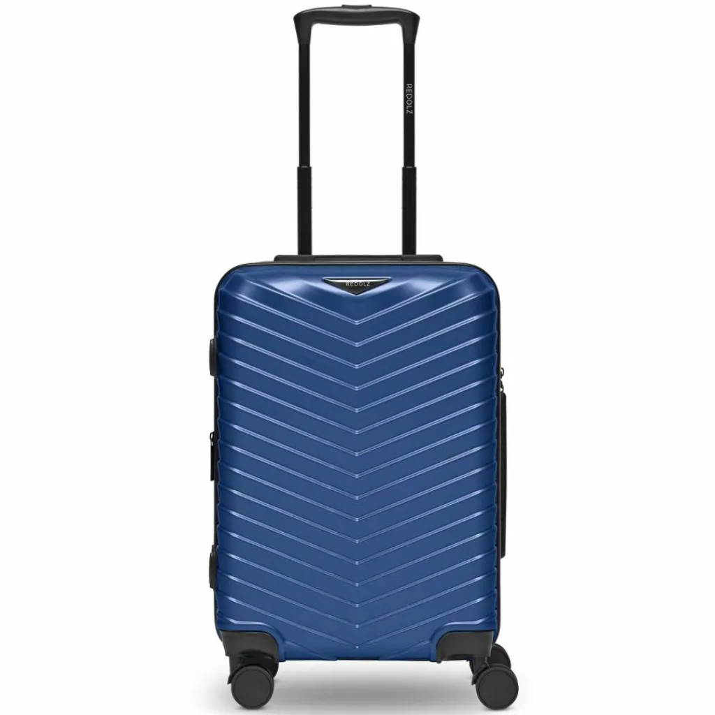 Redolz Hartgepäck Kabinengepäck|4-Rollen Kabinentrolleys<Essentials 18 4 Rollen Kabinentrolley 55 cm mit Dehnfalte metallic-blue shiny