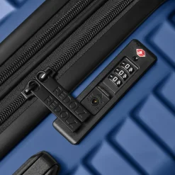 Redolz Hartgepäck Kabinengepäck|4-Rollen Kabinentrolleys<Essentials 18 4 Rollen Kabinentrolley 55 cm mit Dehnfalte metallic-blue shiny