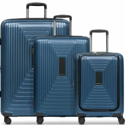 Redolz Koffersets Als Hartgepäck|Koffersets 3-Teilig<Essentials 14 4 Rollen Kofferset 3-teilig mit Dehnfalte dark blue metallic
