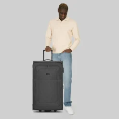 Hot Redolz Essentials 12 2 Rollen Trolley L 78 cm mit Dehnfalte black