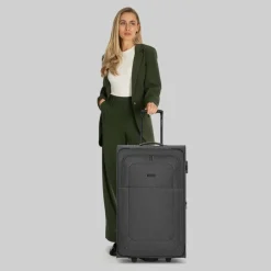 Hot Redolz Essentials 12 2 Rollen Trolley L 78 cm mit Dehnfalte black