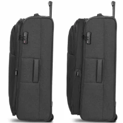 Hot Redolz Essentials 12 2 Rollen Trolley L 78 cm mit Dehnfalte black