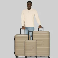 Redolz Essentials 11 4 Rollen Kofferset 3-teilig mit Dehnfalte beige