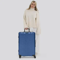 Redolz Essentials 18 4 Rollen Trolley 76 cm mit Dehnfalte metallic-blue shiny