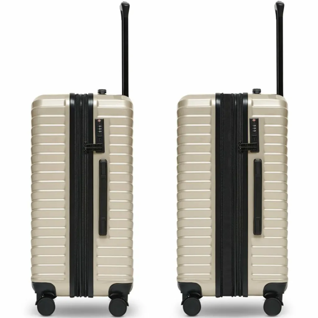 Redolz Koffersets Als Hartgepäck|Koffersets 3-Teilig<Essentials 18 4 Rollen Kofferset 3-teilig mit Dehnfalte metallic-greige shiny