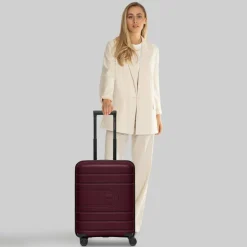 Redolz Hartgepäck Kabinengepäck|4-Rollen Kabinentrolleys<Essentials 11 4 Rollen Kabinentrolley 55 cm mit Dehnfalte burgundy