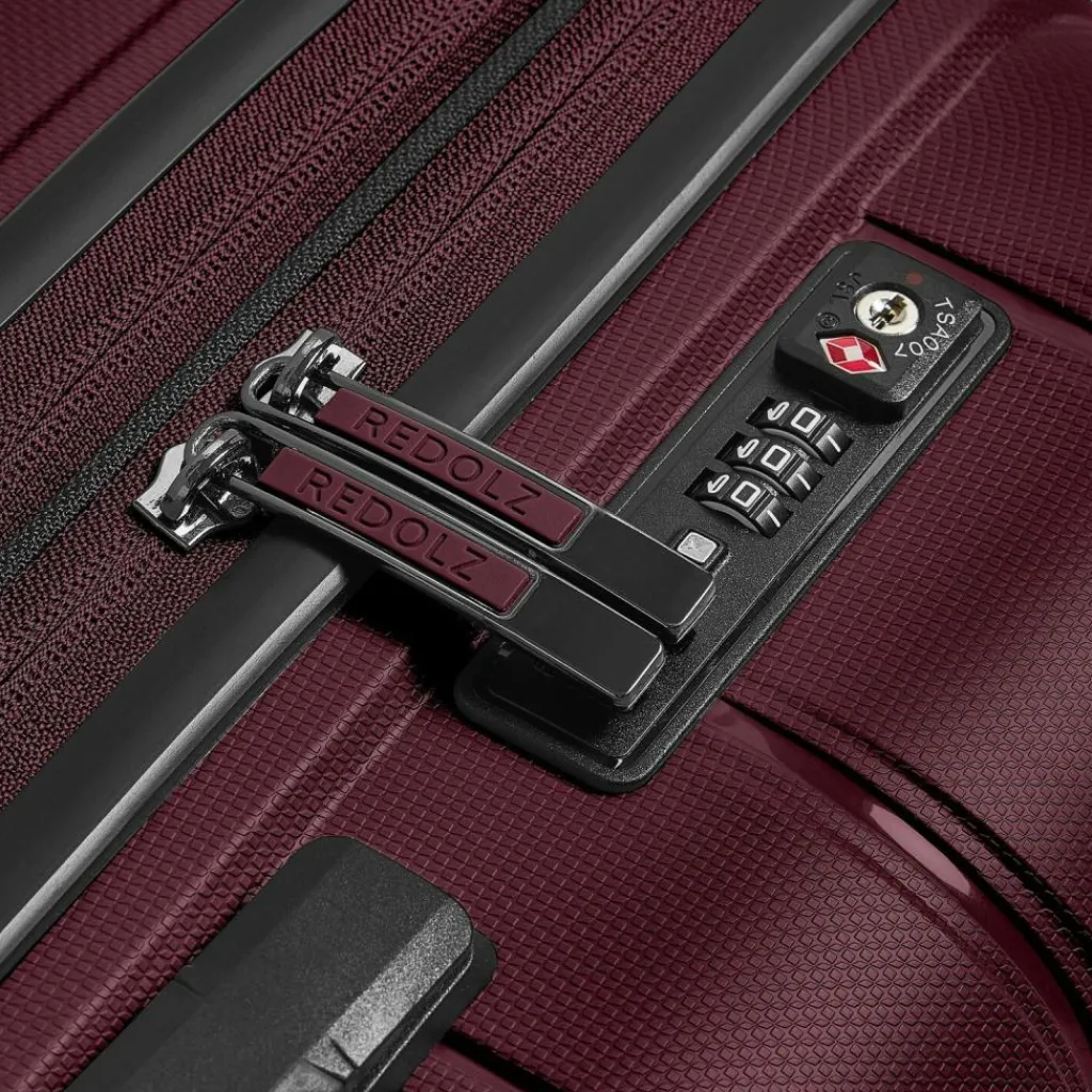 Redolz Hartgepäck Kabinengepäck|4-Rollen Kabinentrolleys<Essentials 11 4 Rollen Kabinentrolley 55 cm mit Dehnfalte burgundy