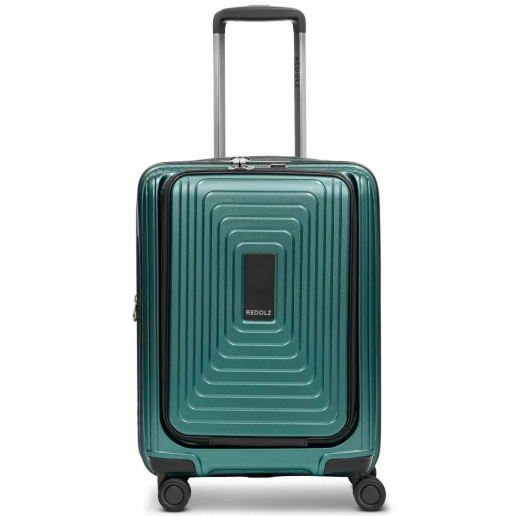 Redolz Hartgepäck Kabinengepäck|4-Rollen Kabinentrolleys<Essentials 14 4 Rollen Kabinentrolley S 55 cm Laptopfach mit Dehnfalte pearl-green metallic