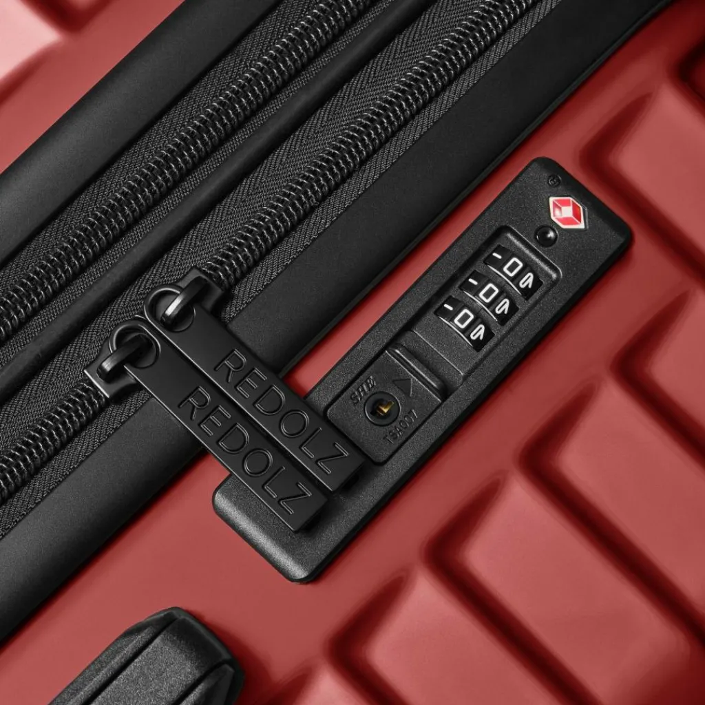 Redolz Hartgepäck|4-Rollen Koffer<Essentials 18 4 Rollen Trolley 76 cm mit Dehnfalte metallic-red shiny