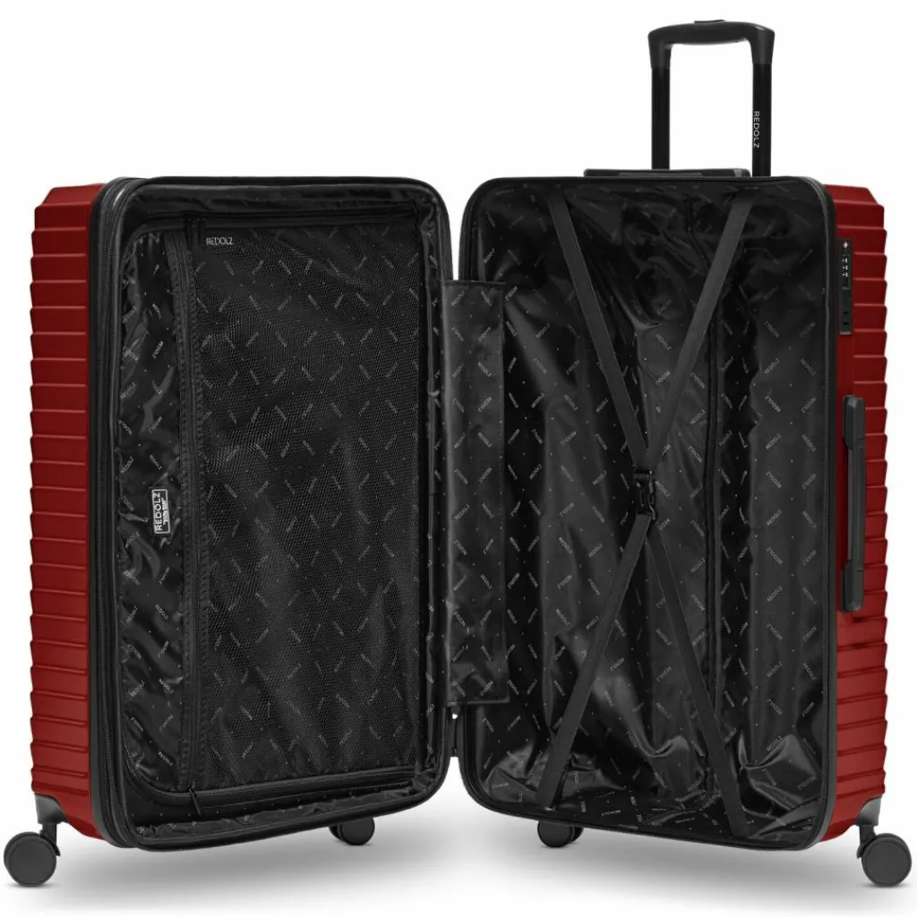 Redolz Hartgepäck|4-Rollen Koffer<Essentials 18 4 Rollen Trolley 76 cm mit Dehnfalte metallic-red shiny
