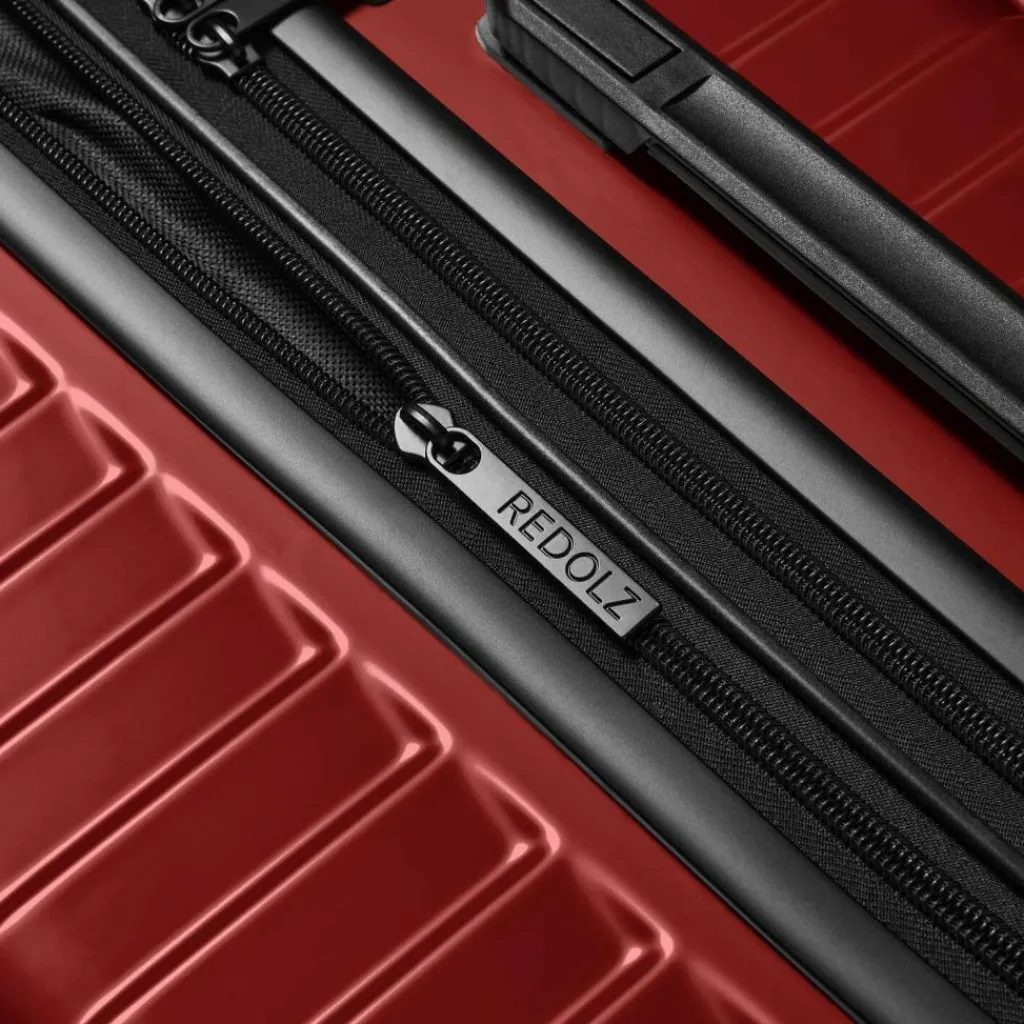 Redolz Hartgepäck|4-Rollen Koffer<Essentials 18 4 Rollen Trolley 76 cm mit Dehnfalte metallic-red shiny