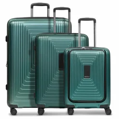 Redolz Koffersets Als Hartgepäck|Koffersets 3-Teilig<Essentials 14 4 Rollen Kofferset 3-teilig mit Dehnfalte pearl-green metallic 2