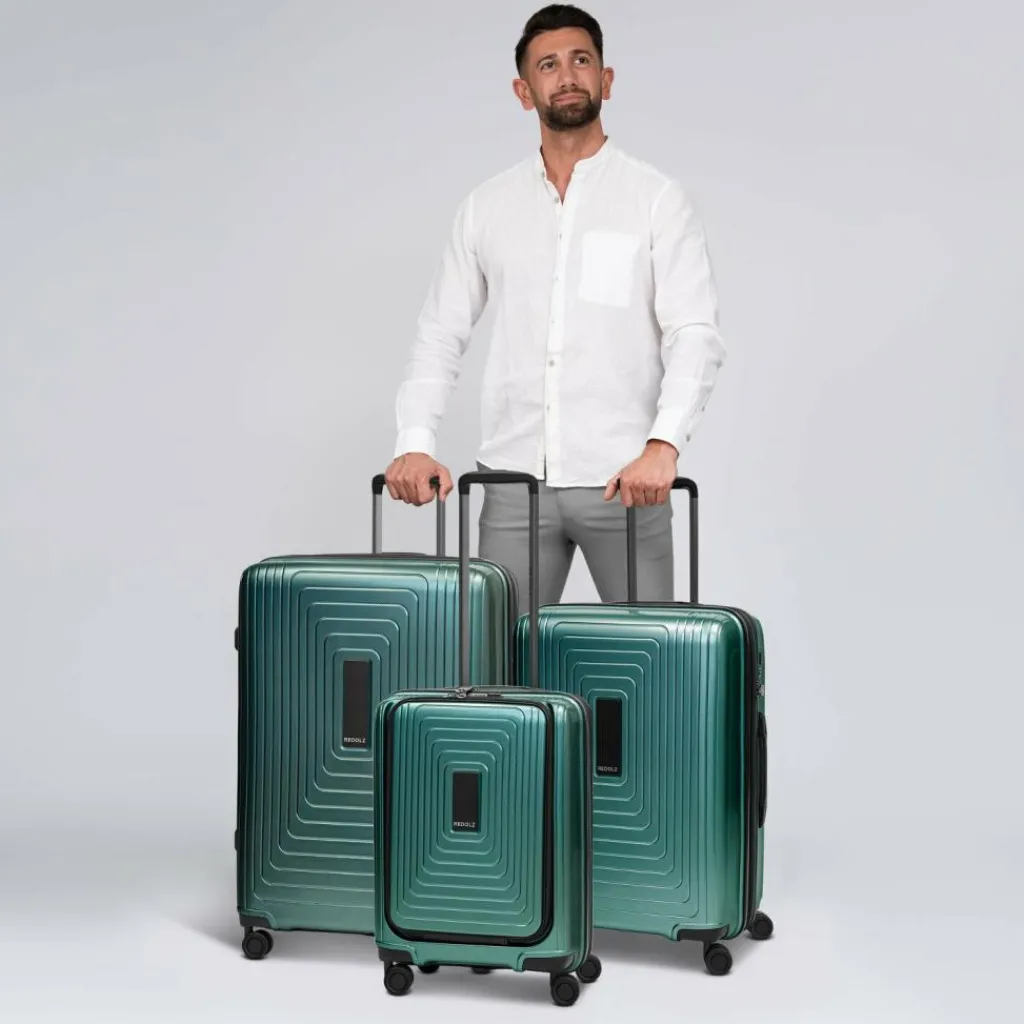 Redolz Koffersets Als Hartgepäck|Koffersets 3-Teilig<Essentials 14 4 Rollen Kofferset 3-teilig mit Dehnfalte pearl-green metallic 2
