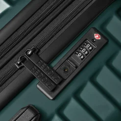 Online Redolz Essentials 18 4 Rollen Kofferset 3-teilig mit Dehnfalte Metallic-Green Shiny