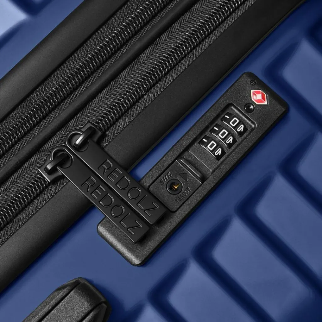 Best Redolz Essentials 18 4 Rollen Kofferset 3-teilig mit Dehnfalte metallic-blue shiny