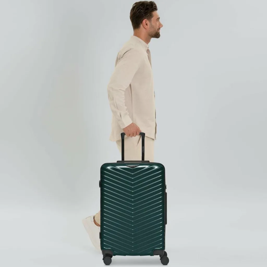 Redolz Essentials 18 4 Rollen Trolley 66 cm mit Dehnfalte Metallic-Green Shiny
