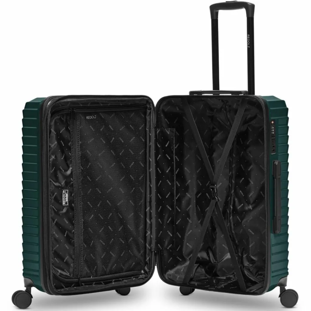 Redolz Essentials 18 4 Rollen Trolley 66 cm mit Dehnfalte Metallic-Green Shiny