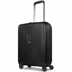 New Redolz Essentials 14 4 Rollen Kabinentrolley 55 cm mit Dehnfalte black metallic