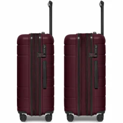 Best Redolz Essentials 11 4 Rollen Trolley 66 cm mit Dehnfalte burgundy