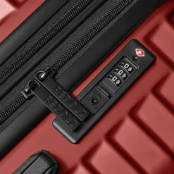 Redolz Koffersets Als Hartgepäck|Koffersets 3-Teilig<Essentials 18 4 Rollen Kofferset 3-teilig mit Dehnfalte metallic-red shiny