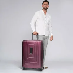 Best Redolz Essentials 14 4 Rollen Trolley L 77 cm mit Dehnfalte aubergine metallic