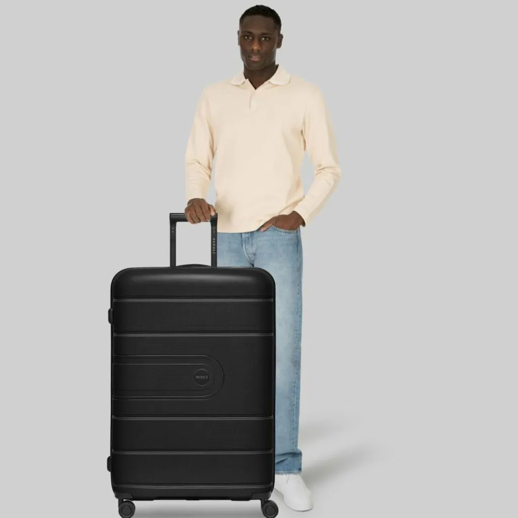 Redolz Hartgepäck|4-Rollen Koffer<Essentials 11 4 Rollen Trolley 76 cm mit Dehnfalte black