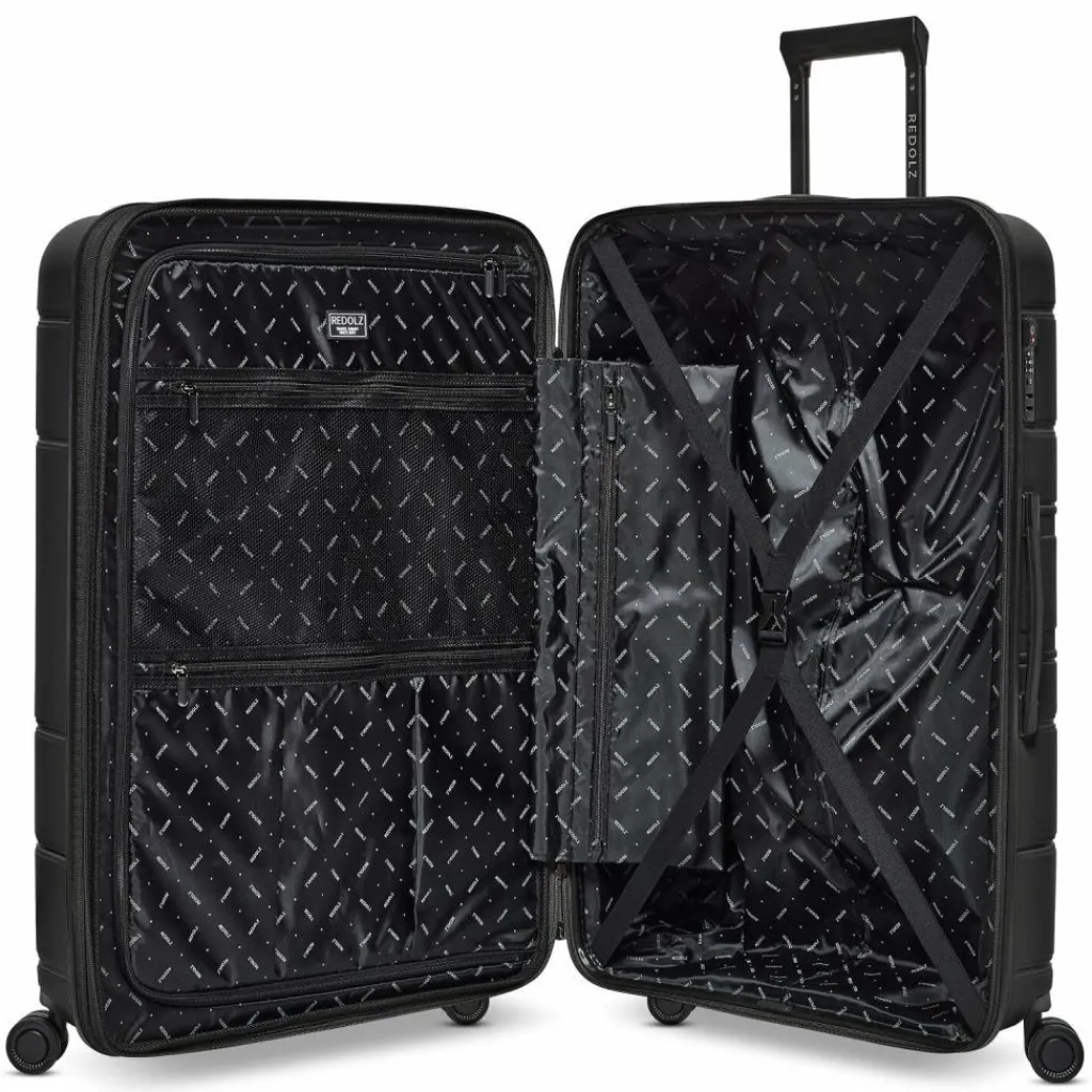 Redolz Hartgepäck|4-Rollen Koffer<Essentials 11 4 Rollen Trolley 76 cm mit Dehnfalte black