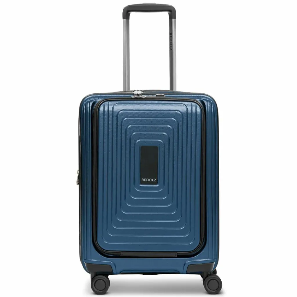 Redolz Hartgepäck Kabinengepäck|4-Rollen Kabinentrolleys<Essentials 14 4 Rollen Kabinentrolley S 55 cm Laptopfach mit Dehnfalte dark blue metallic