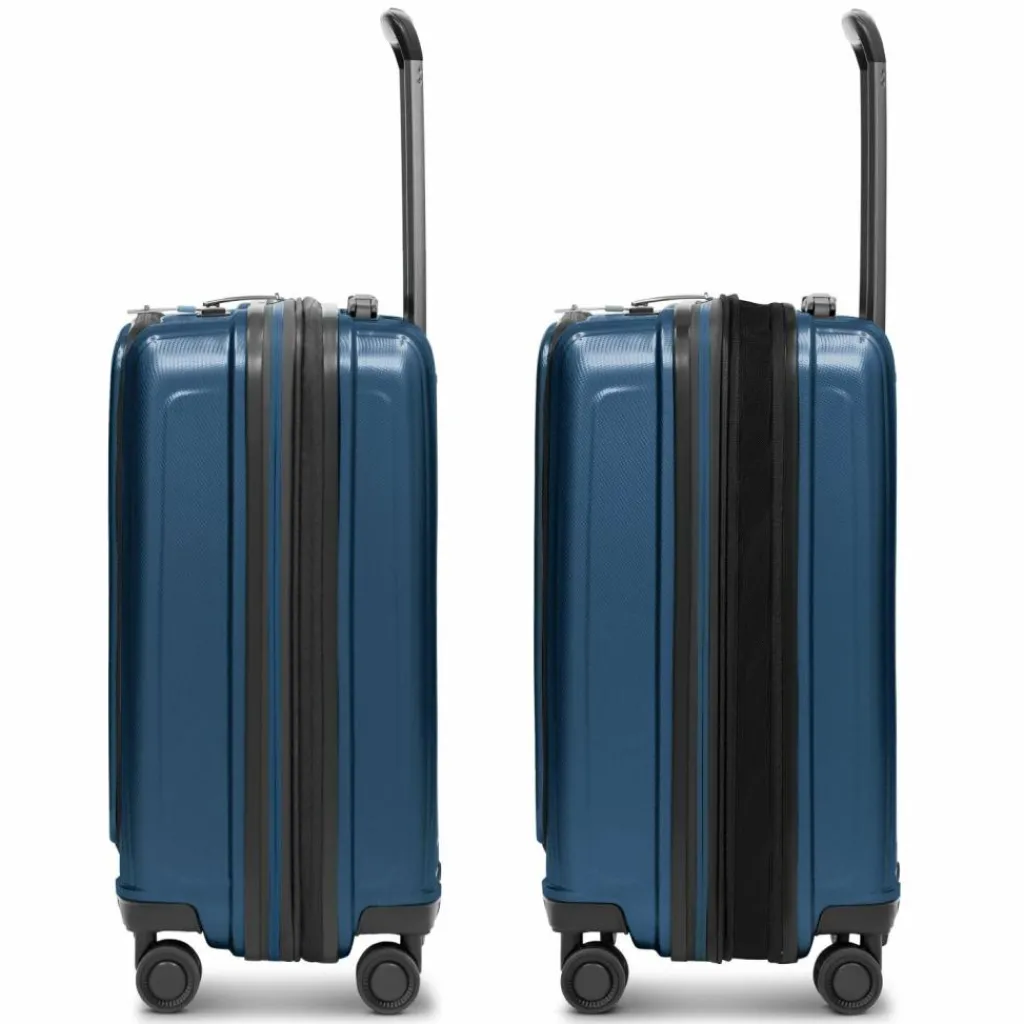 Redolz Hartgepäck Kabinengepäck|4-Rollen Kabinentrolleys<Essentials 14 4 Rollen Kabinentrolley S 55 cm Laptopfach mit Dehnfalte dark blue metallic