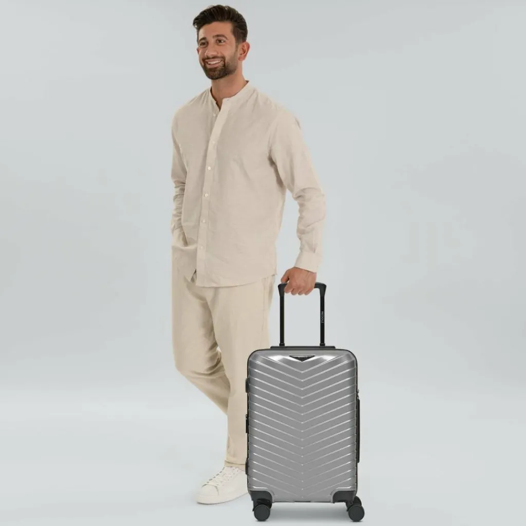 Redolz Essentials 18 4 Rollen Kabinentrolley 55 cm mit Dehnfalte