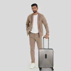 Online Redolz Essentials 14 4 Rollen Kabinentrolley 55 cm mit Dehnfalte coffee grey metallic