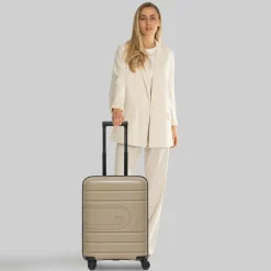 Redolz Hartgepäck Kabinengepäck|4-Rollen Kabinentrolleys<Essentials 11 4 Rollen Kabinentrolley 55 cm mit Dehnfalte beige