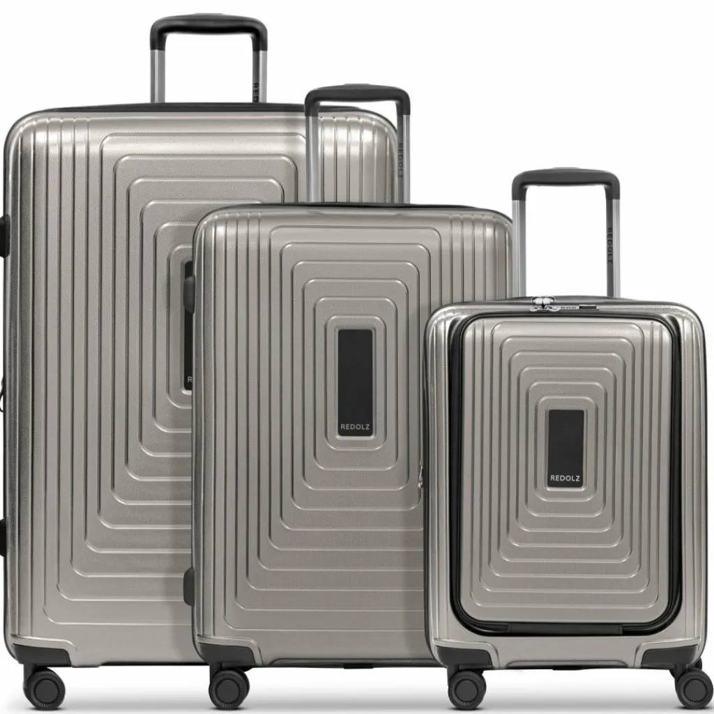 Redolz Koffersets Als Hartgepäck|Koffersets 3-Teilig<Essentials 14 4 Rollen Kofferset 3-teilig mit Dehnfalte coffee grey metallic