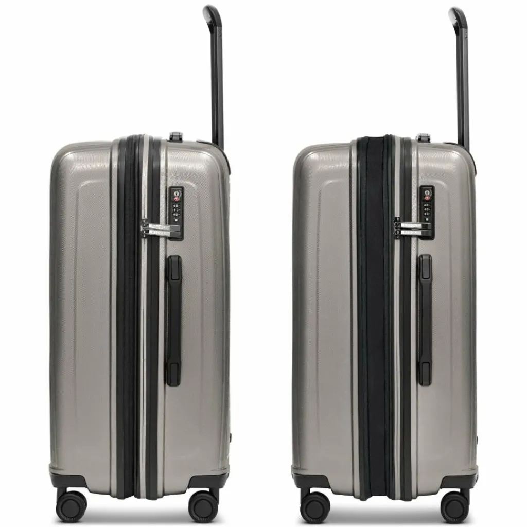 Redolz Koffersets Als Hartgepäck|Koffersets 3-Teilig<Essentials 14 4 Rollen Kofferset 3-teilig mit Dehnfalte coffee grey metallic