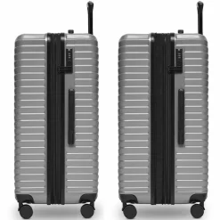 Redolz Hartgepäck|4-Rollen Koffer<Essentials 18 4 Rollen Trolley 76 cm mit Dehnfalte Metallic-Silver Shiny