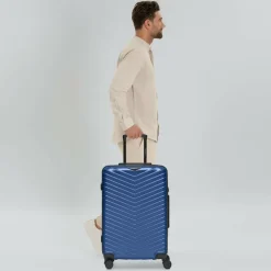 New Redolz Essentials 18 4 Rollen Trolley 66 cm mit Dehnfalte metallic-blue shiny