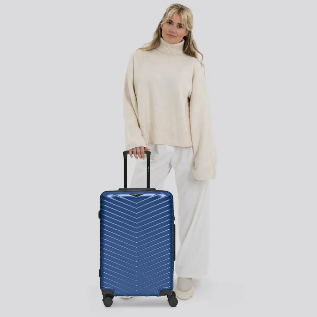 New Redolz Essentials 18 4 Rollen Trolley 66 cm mit Dehnfalte metallic-blue shiny