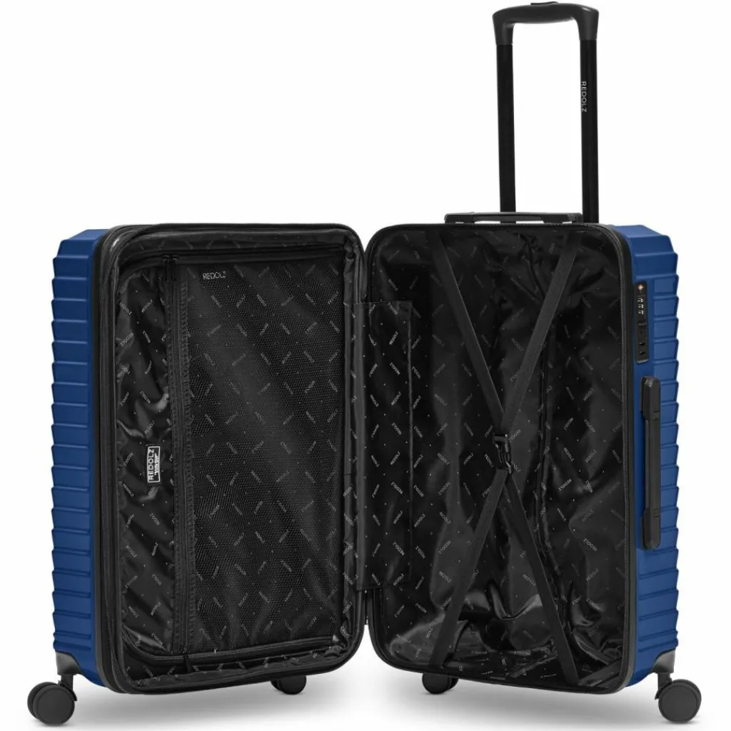 New Redolz Essentials 18 4 Rollen Trolley 66 cm mit Dehnfalte metallic-blue shiny