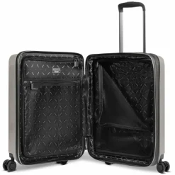 Redolz Hartgepäck Kabinengepäck|4-Rollen Kabinentrolleys<Essentials 14 4 Rollen Kabinentrolley S 55 cm Laptopfach mit Dehnfalte coffee grey metallic