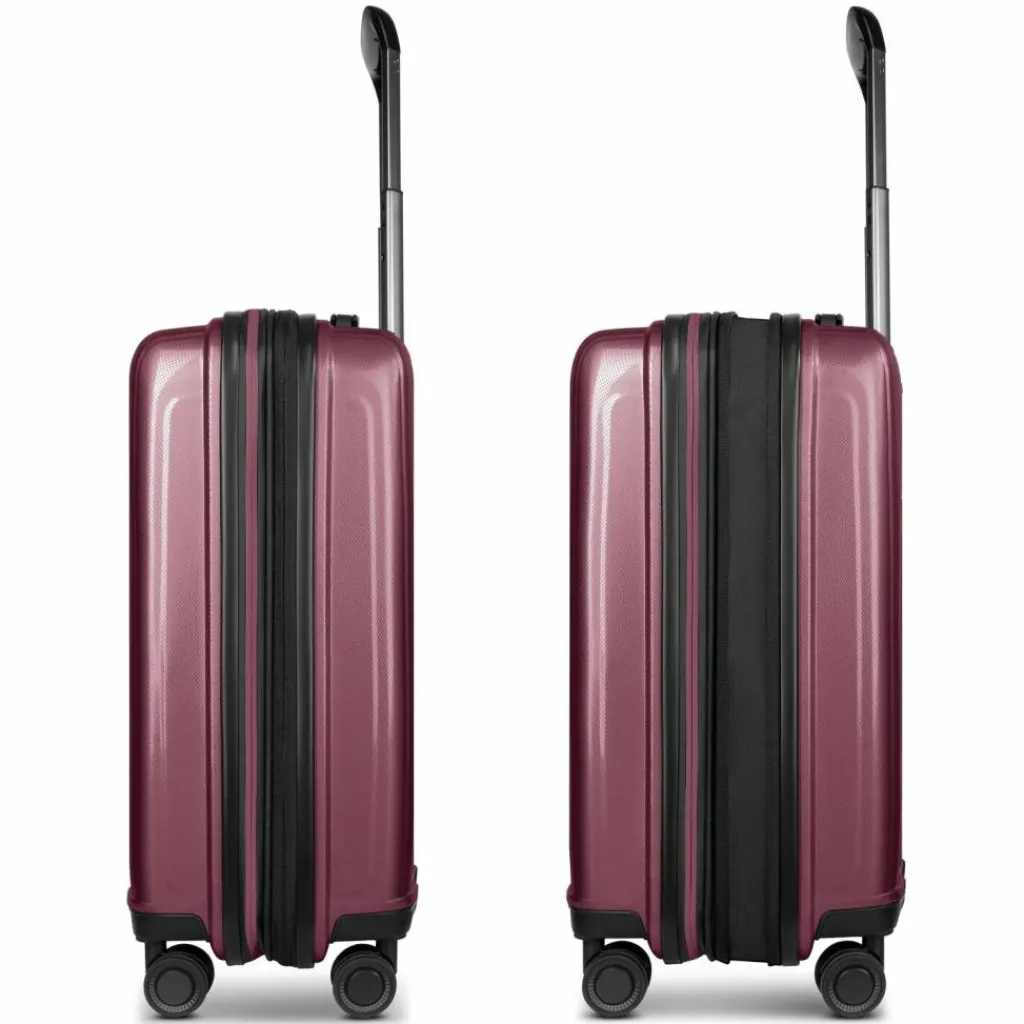 Redolz Hartgepäck Kabinengepäck|4-Rollen Kabinentrolleys<Essentials 14 4 Rollen Kabinentrolley 55 cm mit Dehnfalte aubergine metallic