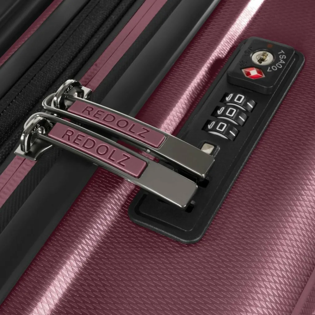 Redolz Hartgepäck Kabinengepäck|4-Rollen Kabinentrolleys<Essentials 14 4 Rollen Kabinentrolley 55 cm mit Dehnfalte aubergine metallic