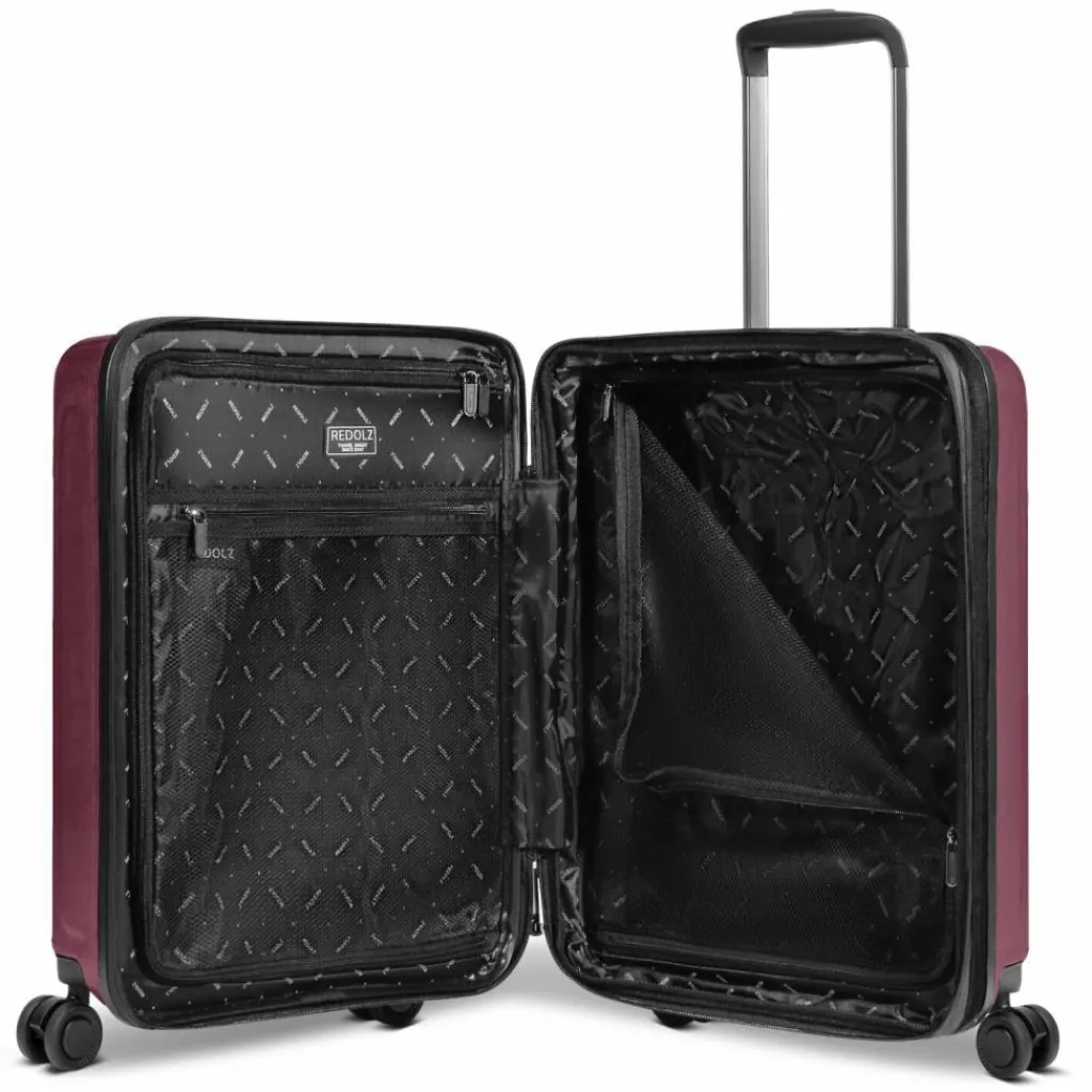 Redolz Hartgepäck Kabinengepäck|4-Rollen Kabinentrolleys<Essentials 14 4 Rollen Kabinentrolley 55 cm mit Dehnfalte aubergine metallic