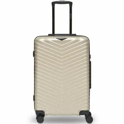 Redolz Hartgepäck|4-Rollen Koffer<Essentials 18 4 Rollen Trolley 66 cm mit Dehnfalte metallic-greige shiny