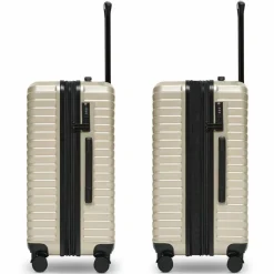 Redolz Hartgepäck|4-Rollen Koffer<Essentials 18 4 Rollen Trolley 66 cm mit Dehnfalte metallic-greige shiny