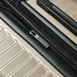 Redolz Hartgepäck|4-Rollen Koffer<Essentials 18 4 Rollen Trolley 66 cm mit Dehnfalte metallic-greige shiny