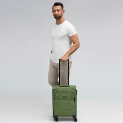 Redolz Essentials 12 CABIN 4 Rollen Kabinentrolley 55 cm olive