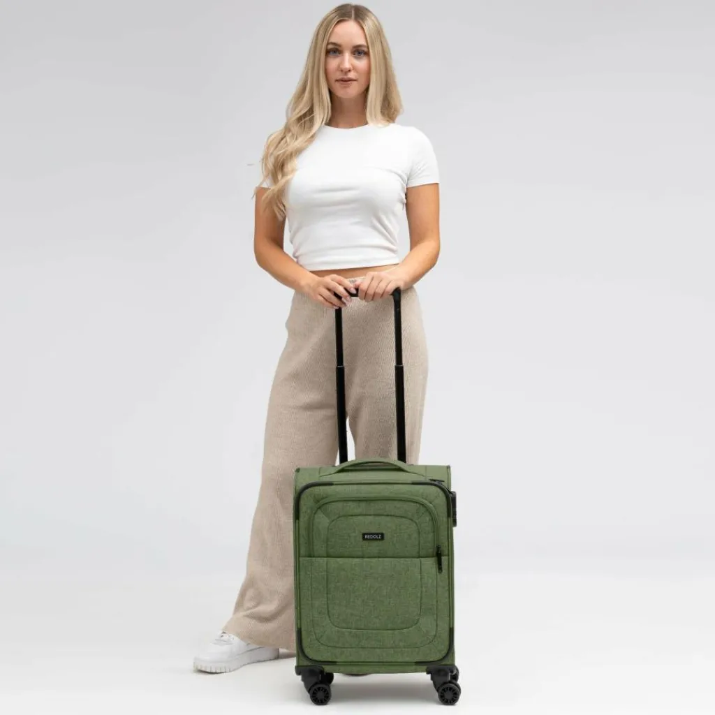 Redolz Essentials 12 CABIN 4 Rollen Kabinentrolley 55 cm olive