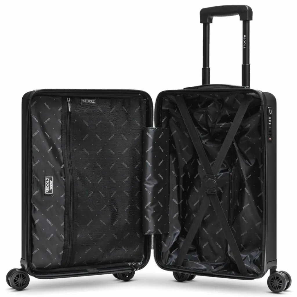 Redolz Hartgepäck Kabinengepäck|4-Rollen Kabinentrolleys<Essentials 08 CABIN 4 Rollen Kabinentrolley 55 cm black 2