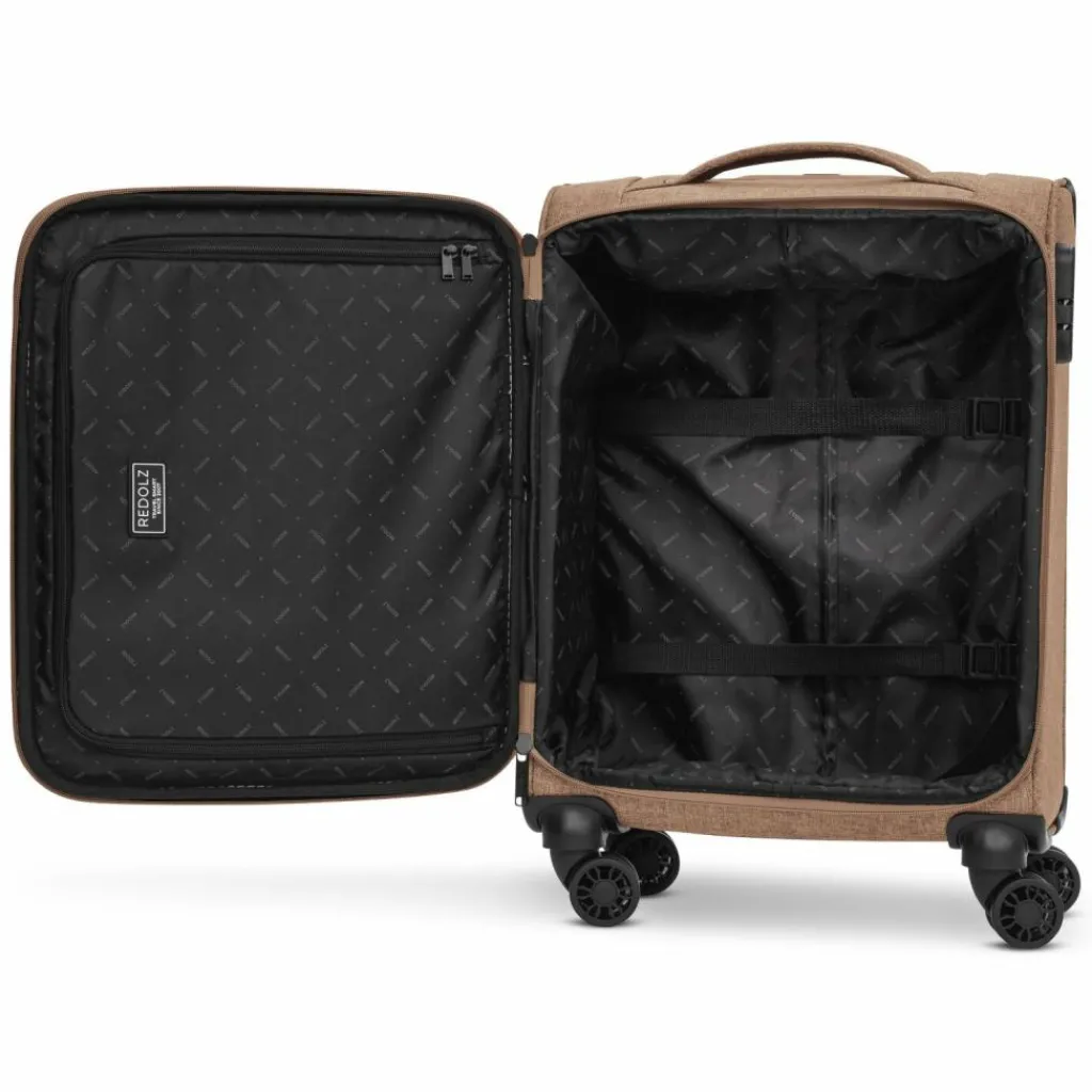 Hot Redolz Essentials 12 CABIN 4 Rollen Kabinentrolley 55 cm coffee