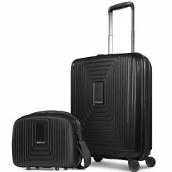 Redolz Essentials 14 Kofferset 2 tlg. Kabinentrolley mit Dehnfalte & Beautycase